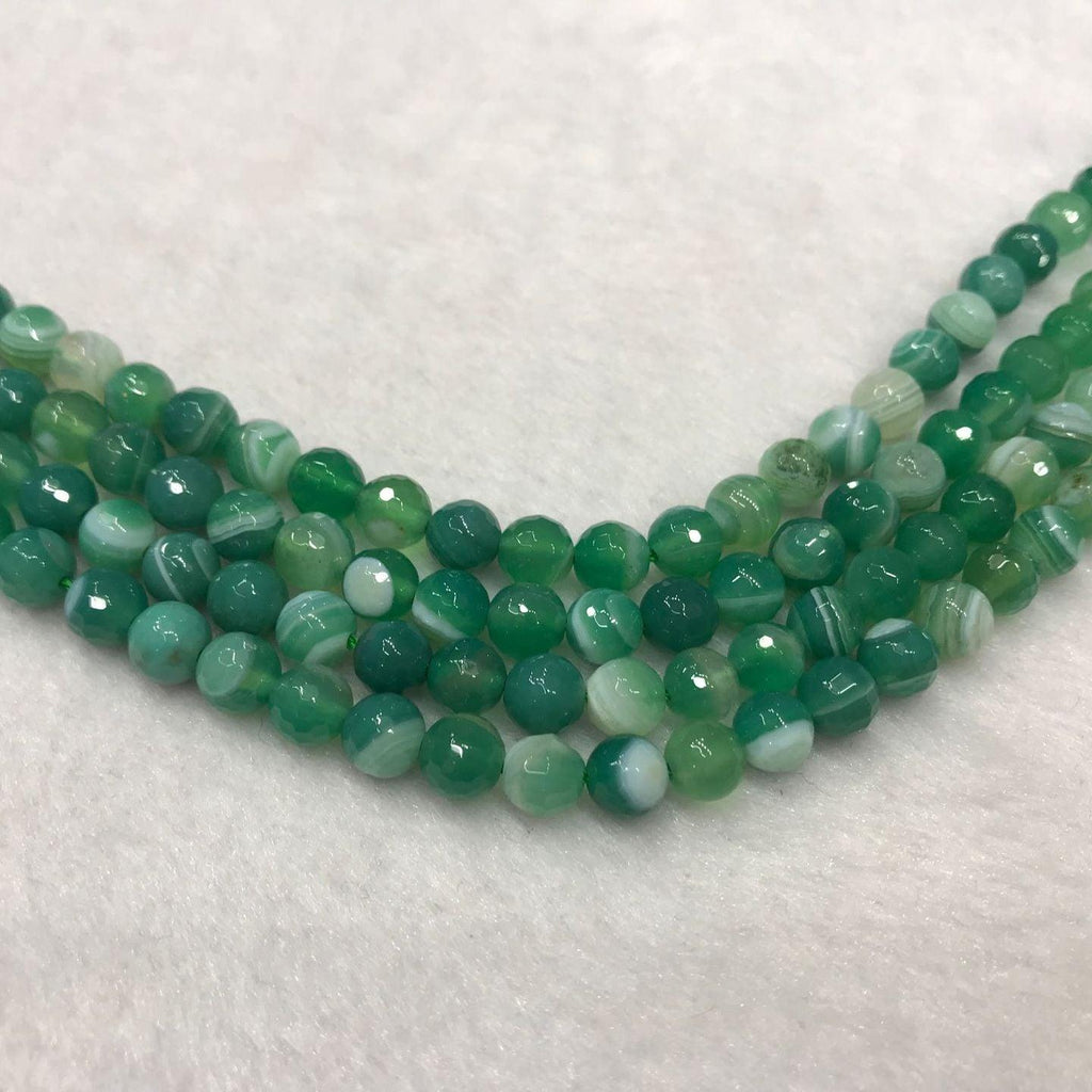 8/10mm green agate beads
