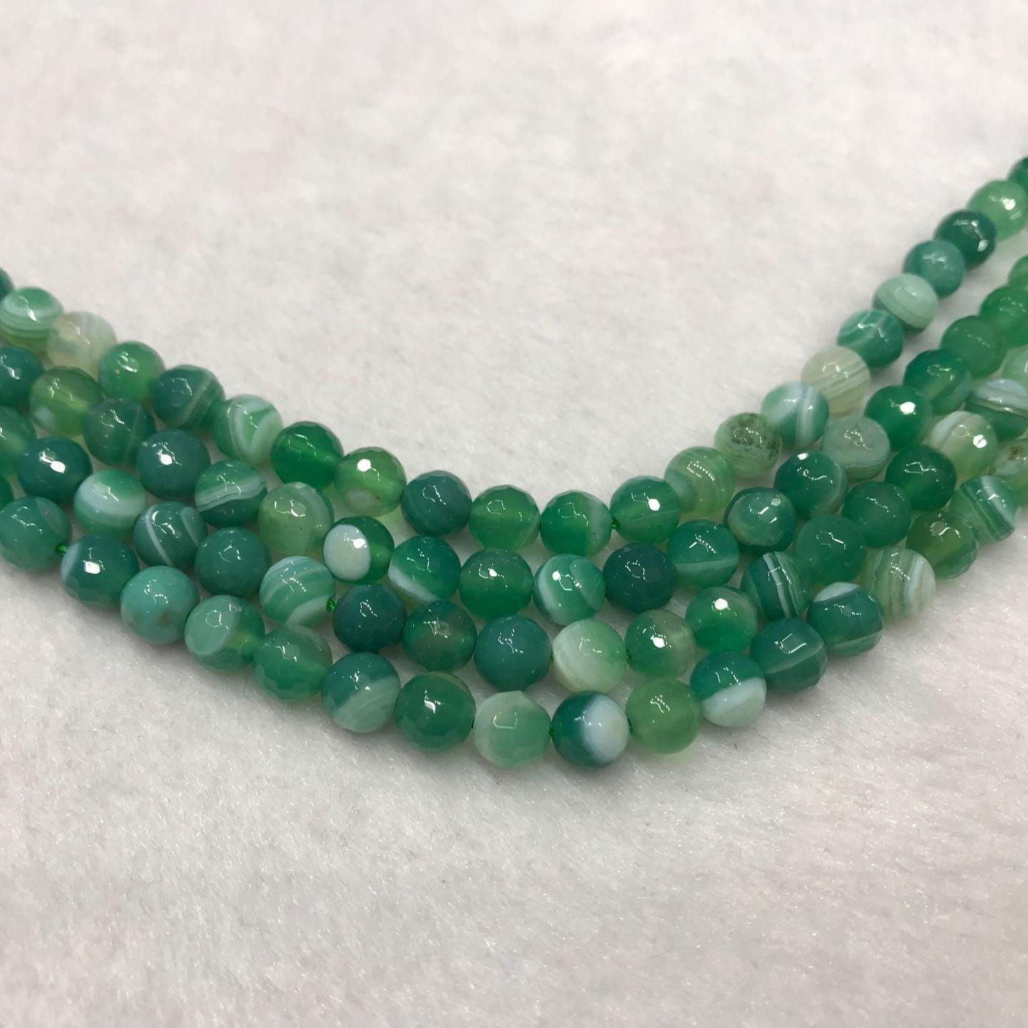 8/10mm green agate beads
