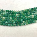8/10mm green agate beads