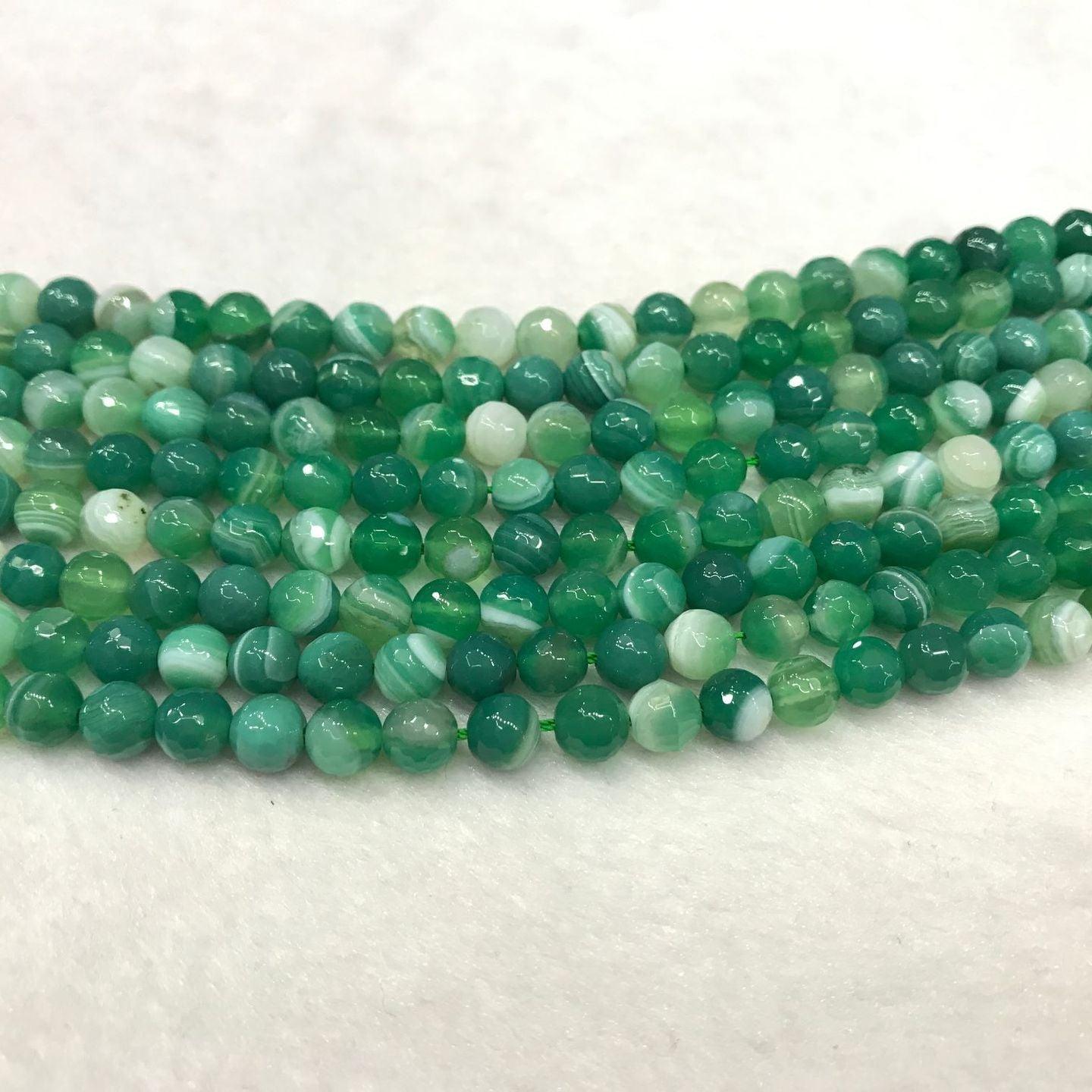 8/10mm green agate beads
