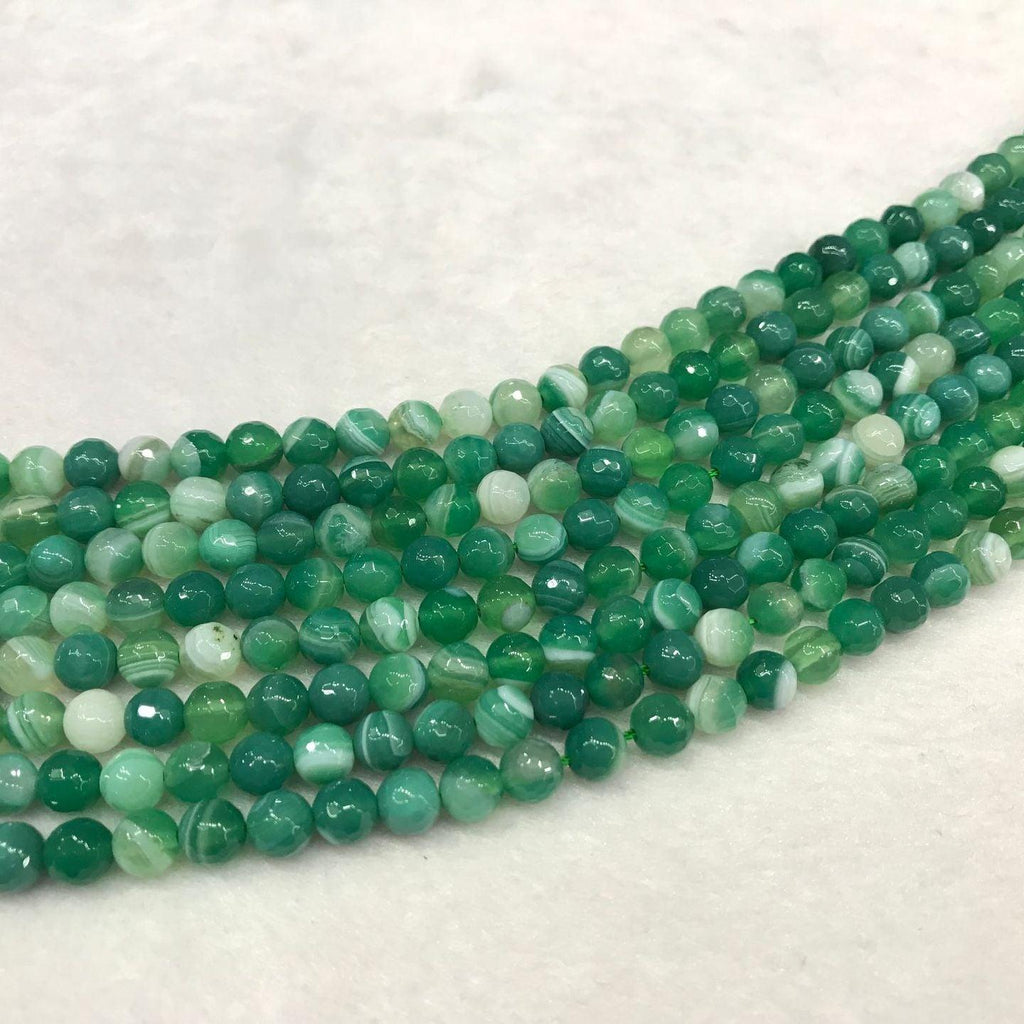 8/10mm green agate beads
