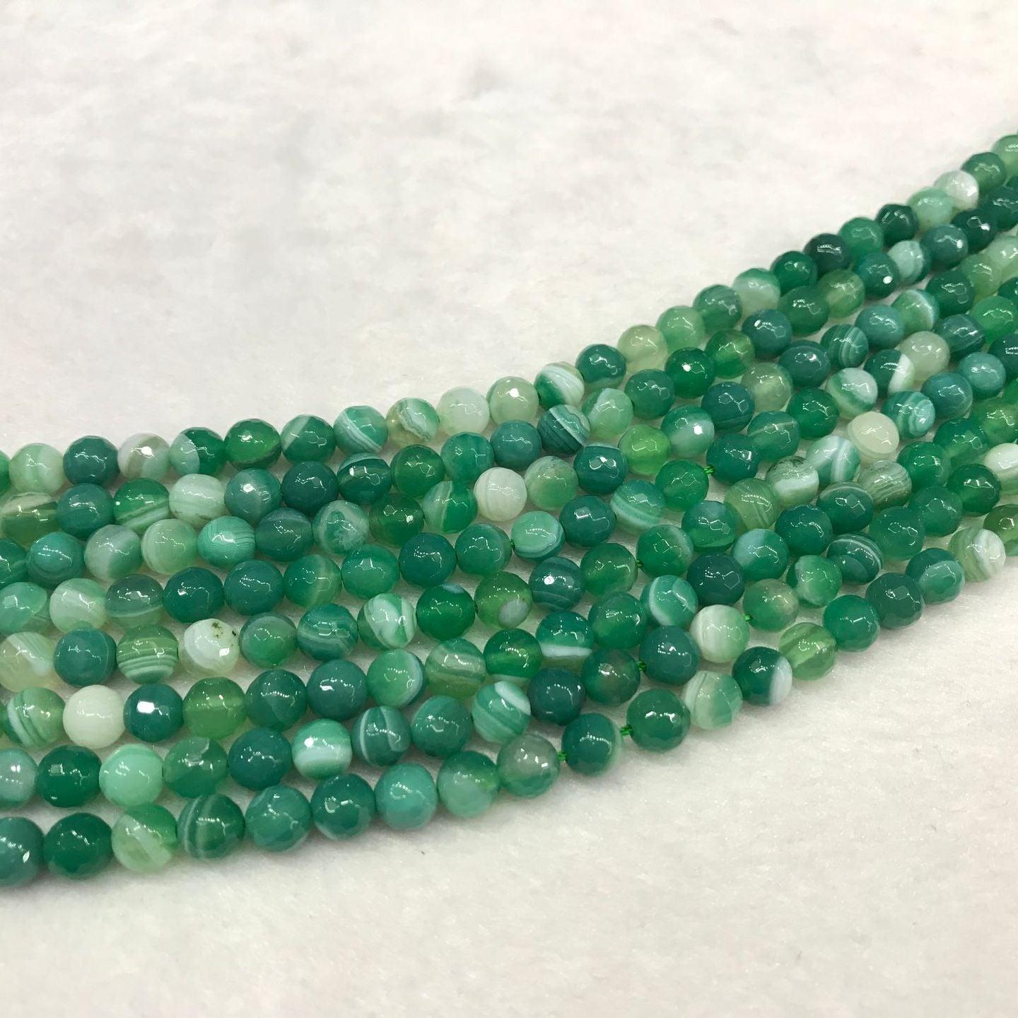 8/10mm green agate beads