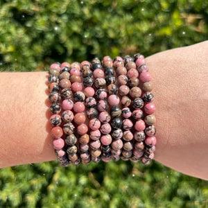 8/10mm Rhodonite bracelet Wholesale - Free Shipping Over 300USD - Price at $ 2.00 /pc