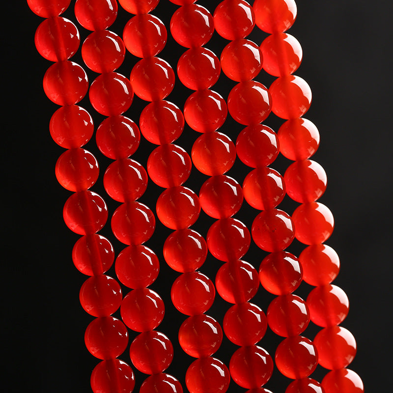 8mm red agate beads
