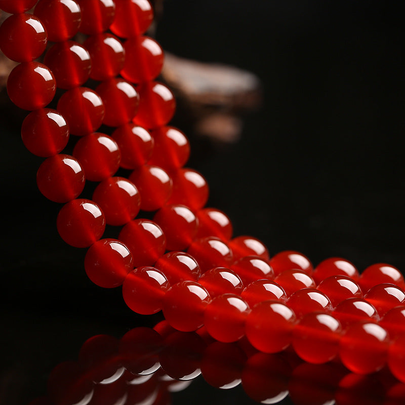 8mm red agate beads