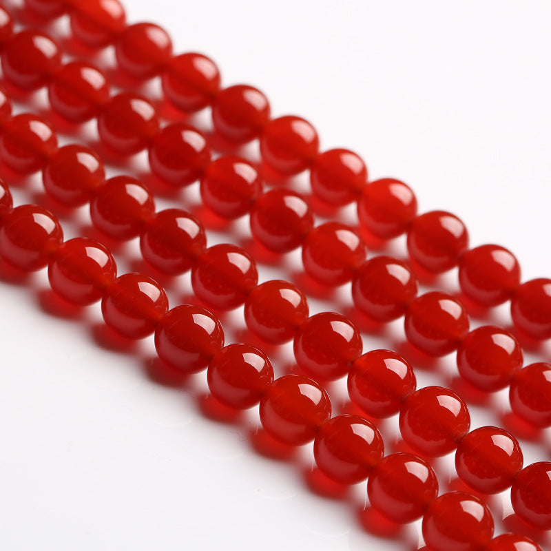 8mm red agate beads