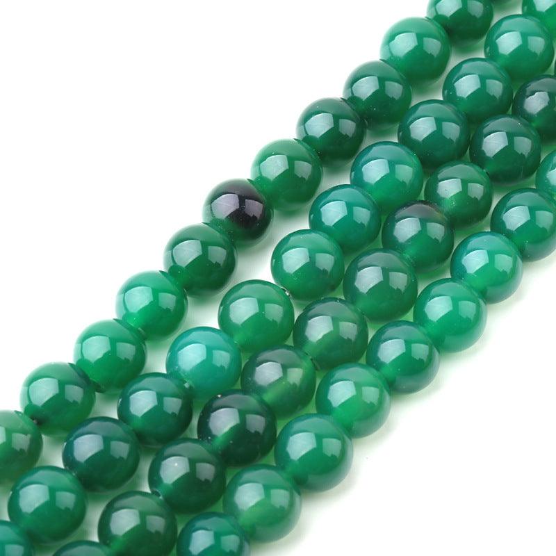 8/10/12mm Green Agate Beads Wholesale - Free Shipping Over 300USD - Price at $ 8.00 /pc