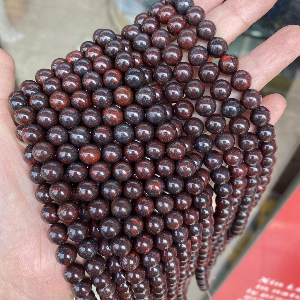 8mm brecciated jasper beads