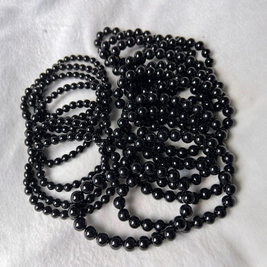 8mm Black Tourmaline bracelet Wholesale - Free Shipping Over 300USD - Price at $ 8.00 /pc