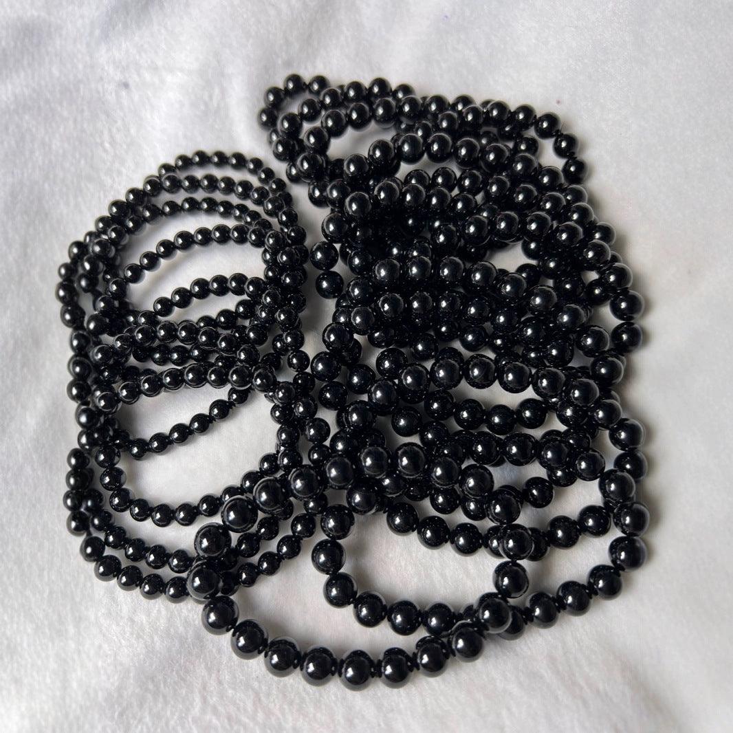8mm Black Tourmaline bracelet Wholesale - Free Shipping Over 300USD - Price at $ 8.00 /pc