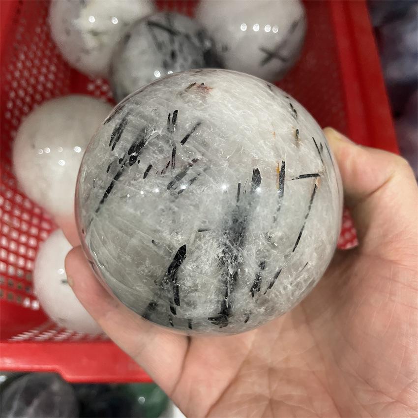 7-9cm Black Tourmaline sphere Wholesale - Free Shipping Over 300USD - Price at $ 62.00 /pc