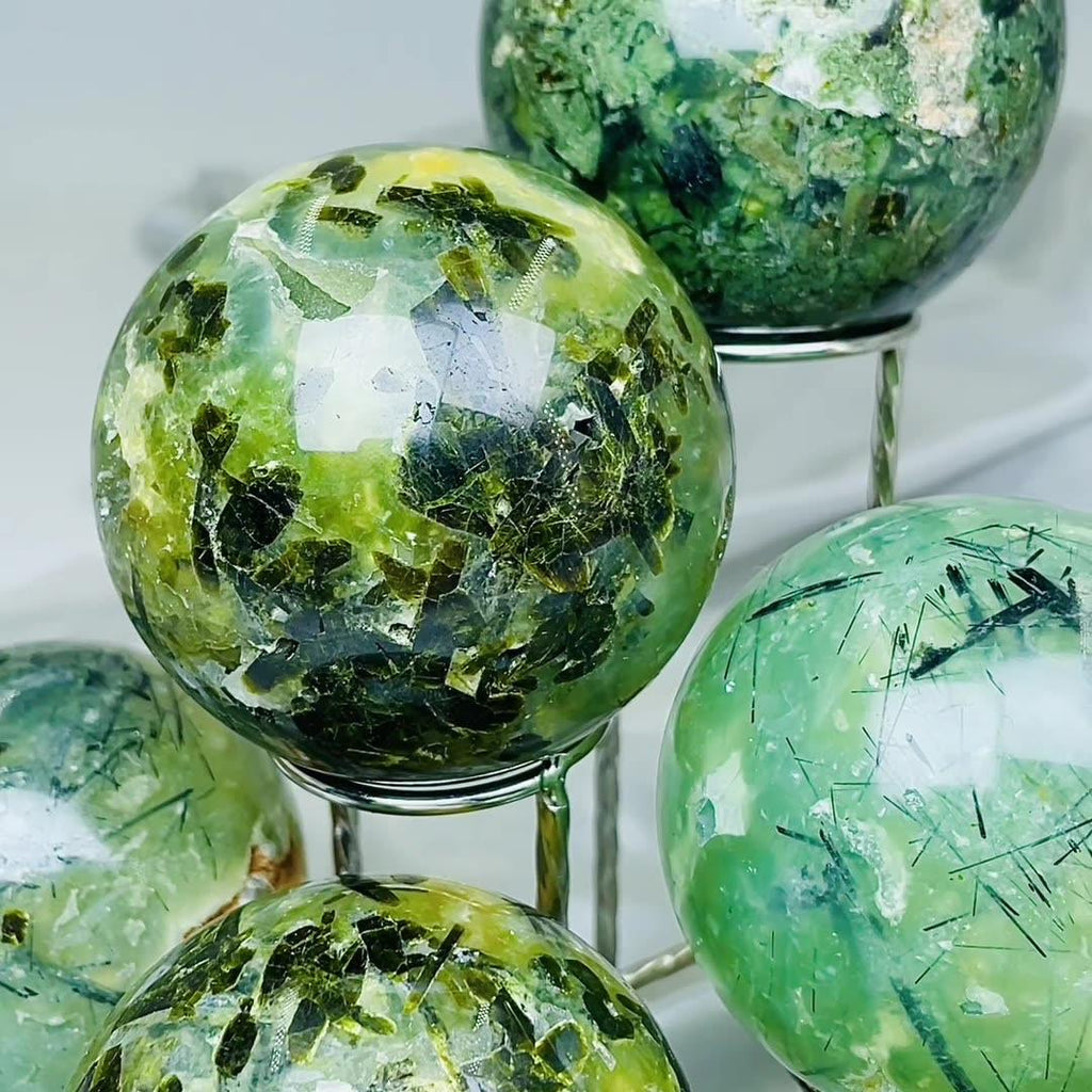 4-8cm Prehnite sphere Wholesale - Free Shipping Over 300USD - Price at $ 53.00 /pc