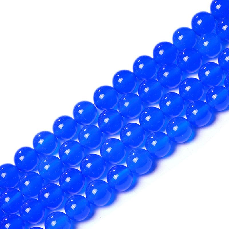 MLD Blue Carnelian Agate Beads 8/10/12mm