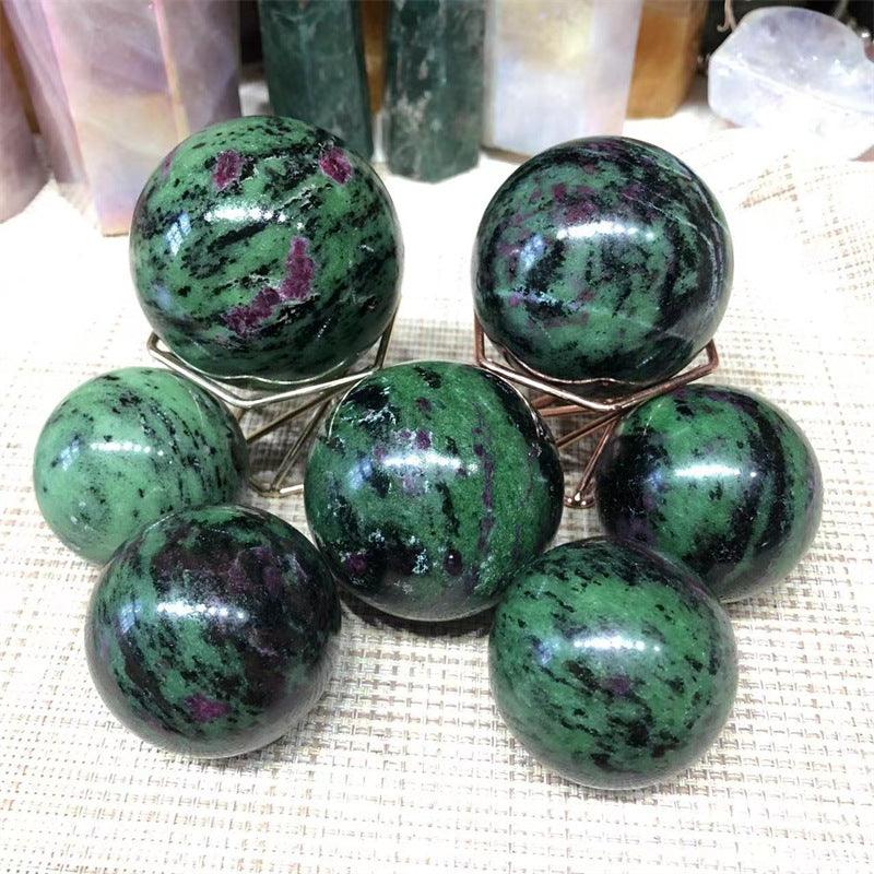 4-8cm Ruby Zoisite sphere Wholesale - Free Shipping Over 300USD - Price at $ 48.50 /pc