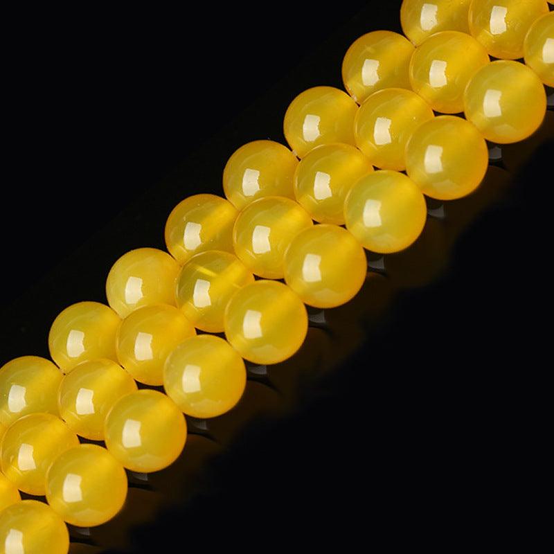 8/10/12mm Yellow Agate Beads Wholesale - Free Shipping Over 300USD - Price at $ 8.00 /pc