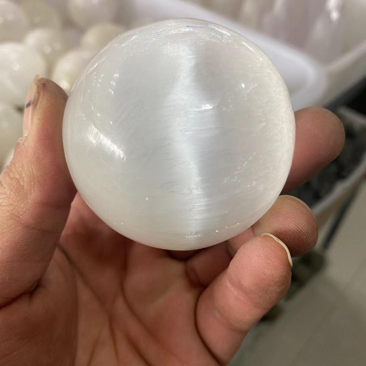 4-5cm Selenite sphere Wholesale - Free Shipping Over 300USD - Price at $ 8.80 /pc