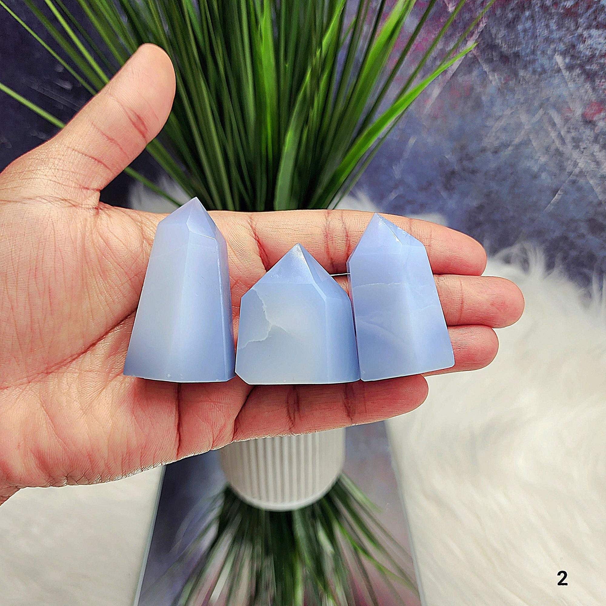 5-8cm Blue Chalcedony tower 1kg