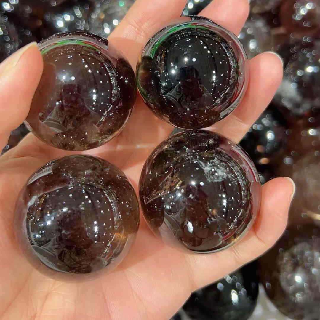 4-7cm smokey Quartz sphere Wholesale - Free Shipping Over 300USD - Price at $ 53.00 /pc