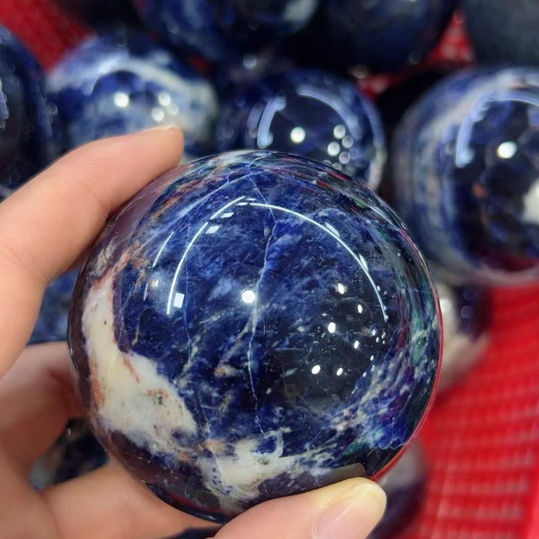 4-8cm Sodalite sphere Wholesale - Free Shipping Over 300USD - Price at $ 44.00 /pc