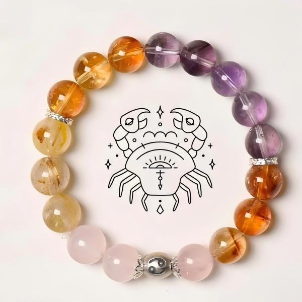12 Zodiac Bracelets - S925 Silver Constellation Symbol Crystal Bracelets