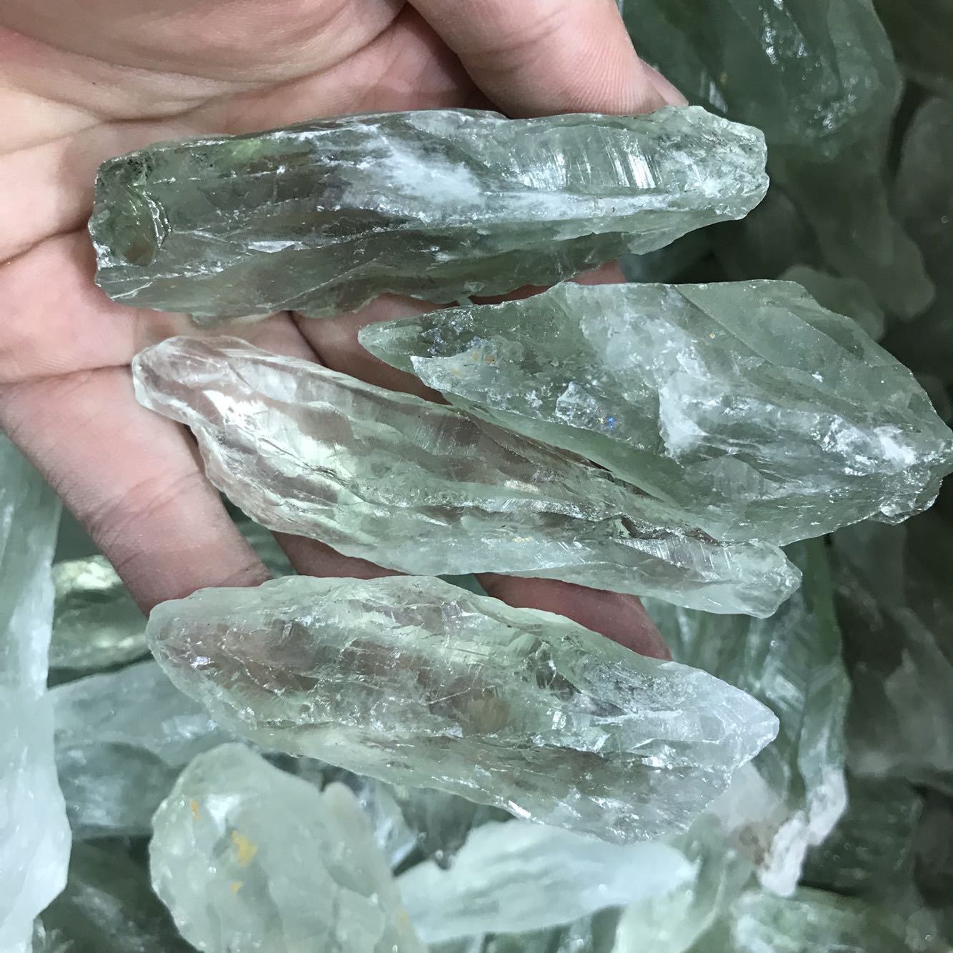 3-5cm prasiolite raw 1kg