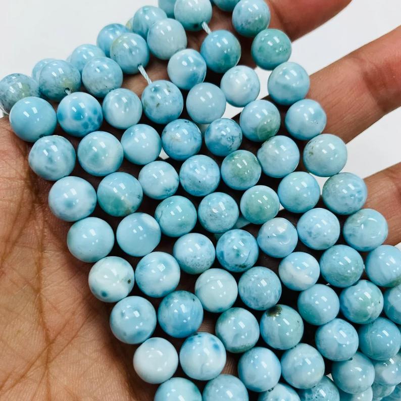 8mm larimar beads