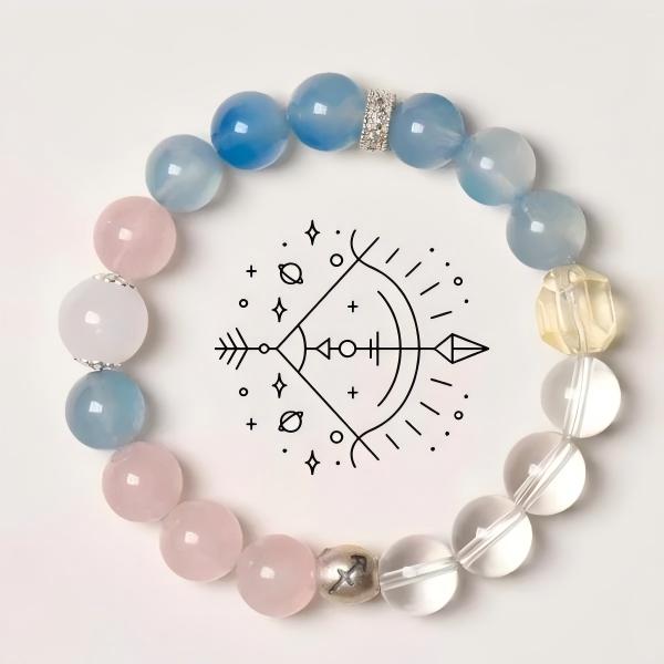 12 Zodiac Bracelets - S925 Silver Constellation Symbol Crystal Bracelets