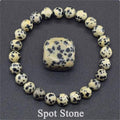 8mm Dalmatian jasper Bracelet Wholesale - Free Shipping Over 300USD - Price at $ 1.50 /pc