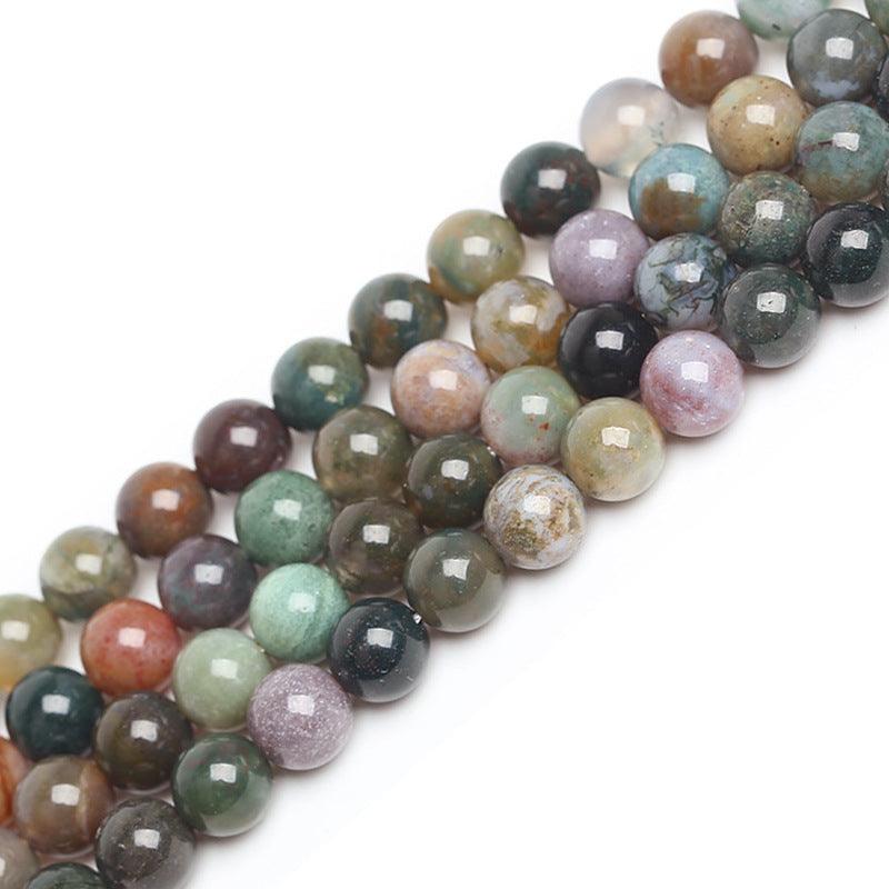 8/10/12mm Indian Agate Beads Wholesale - Free Shipping Over 300USD - Price at $ 5.00 /pc