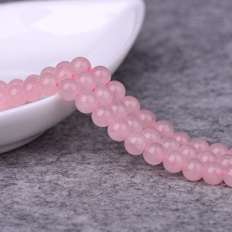8/10/12mm Mozambique Rose Quartz Beads Wholesale - Free Shipping Over 300USD - Price at $ 17.00 /pc