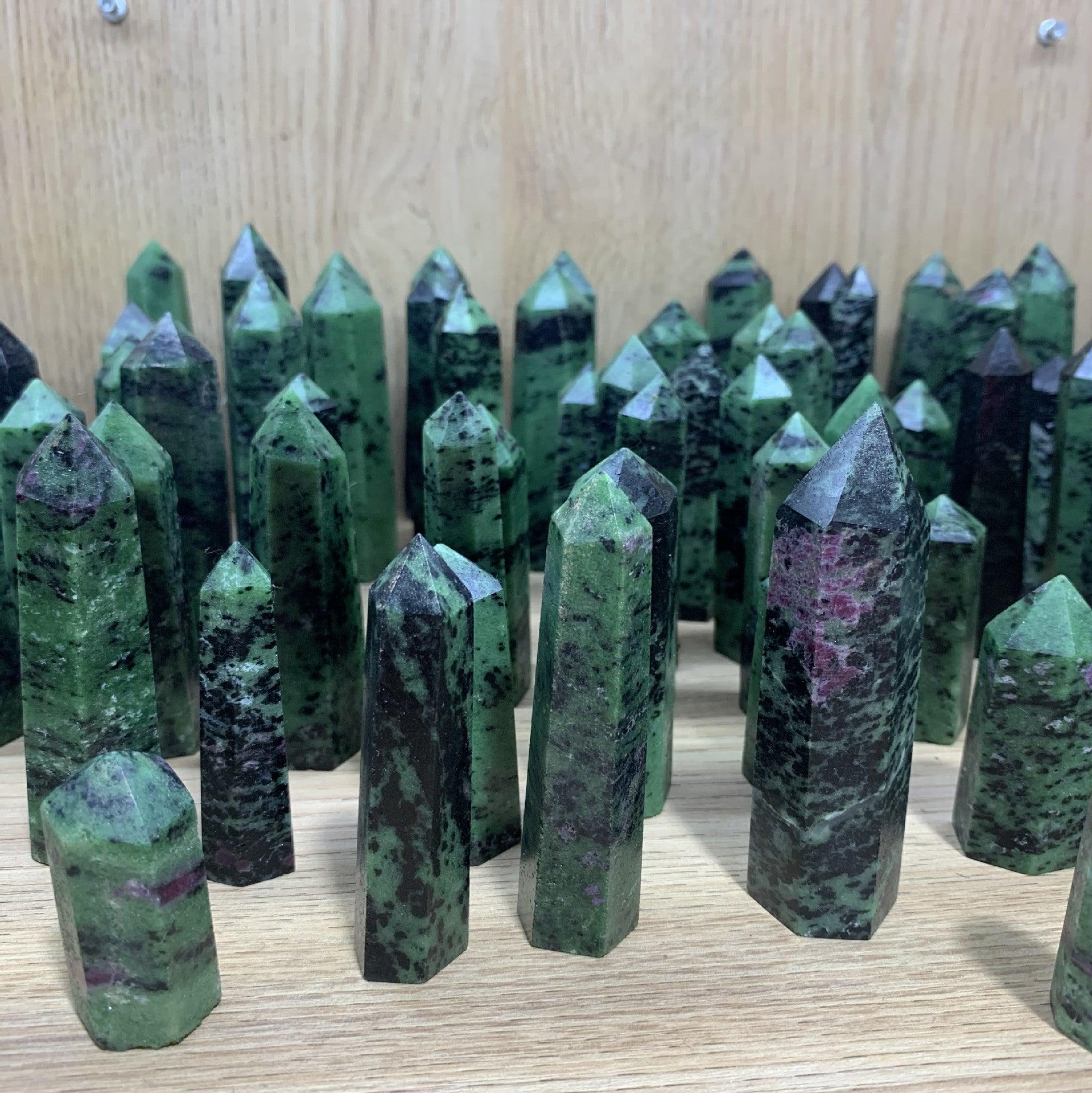 4-8cm Ruby Zoisite tower Wholesale - Free Shipping Over 300USD - Price at $ 48.50 /pc