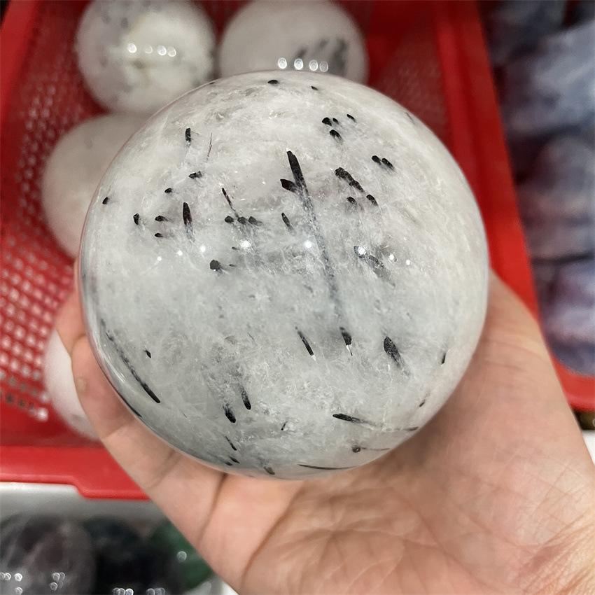 7-9cm Black Tourmaline sphere Wholesale - Free Shipping Over 300USD - Price at $ 62.00 /pc