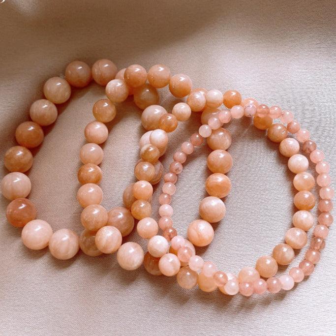 8/10mm Sunstone bracelet Wholesale - Free Shipping Over 300USD - Price at $ 4.20 /pc