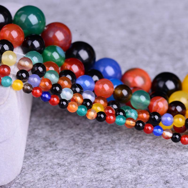8/10/12mm Colorful Agate Beads Wholesale - Free Shipping Over 300USD - Price at $ 6.00 /pc
