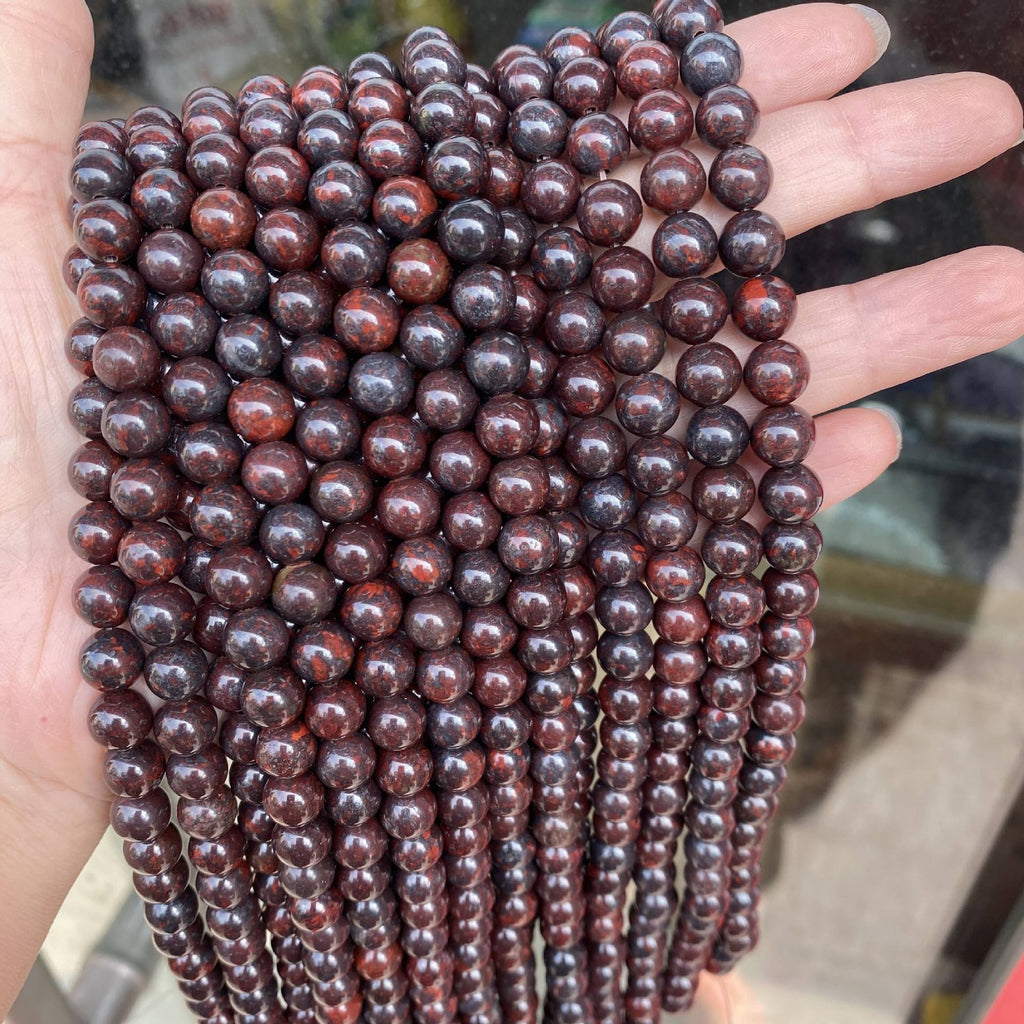8mm brecciated jasper beads