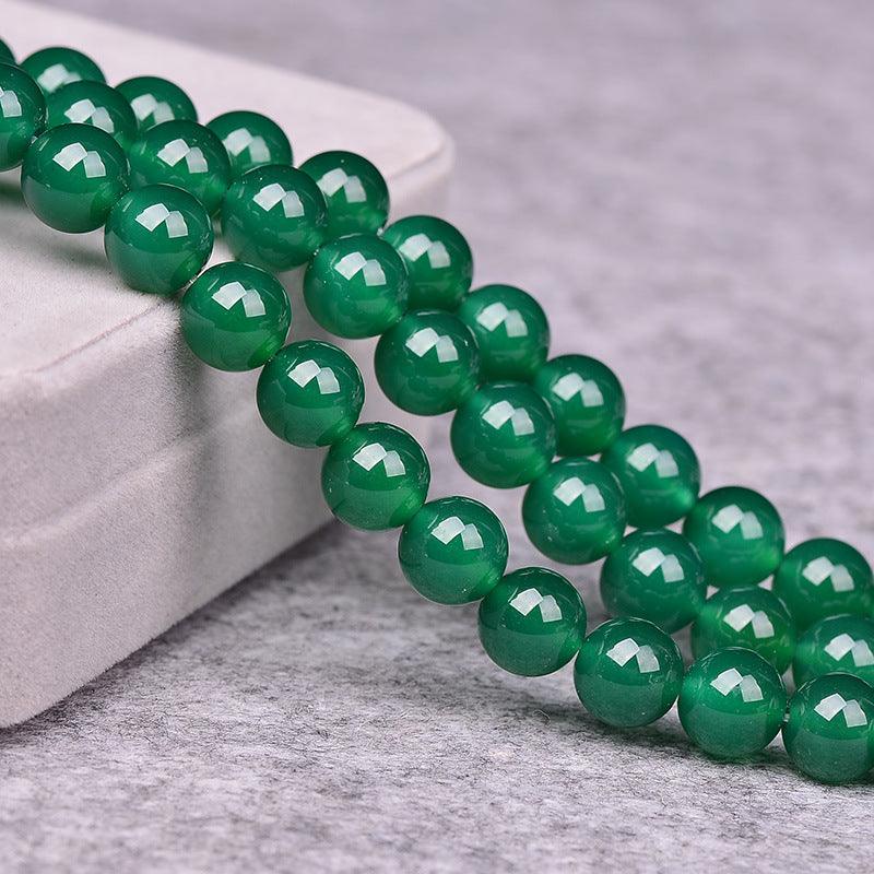 8/10/12mm Green Agate Beads Wholesale - Free Shipping Over 300USD - Price at $ 8.00 /pc