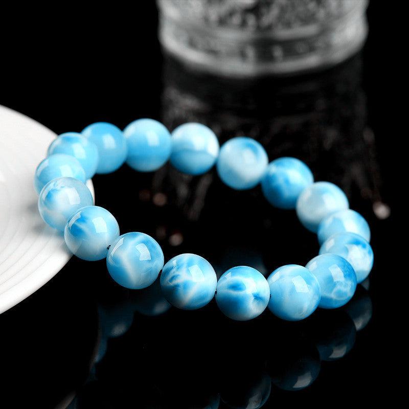 8/10mm Larimar bracelet Wholesale - Free Shipping Over 300USD - Price at $ 62.00 /pc
