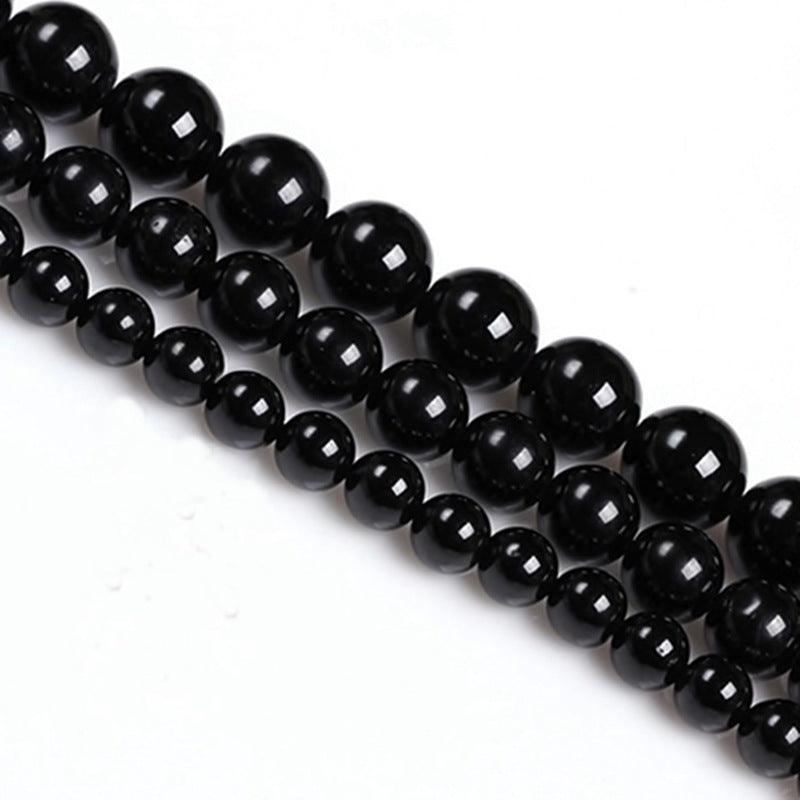 8/10mm Black Tourmaline beads Wholesale - Free Shipping Over 300USD - Price at $ 10.00 /pc
