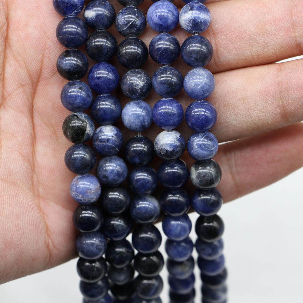8/10mm Sodalite beads Wholesale - Free Shipping Over 300USD - Price at $ 2.90 /pc
