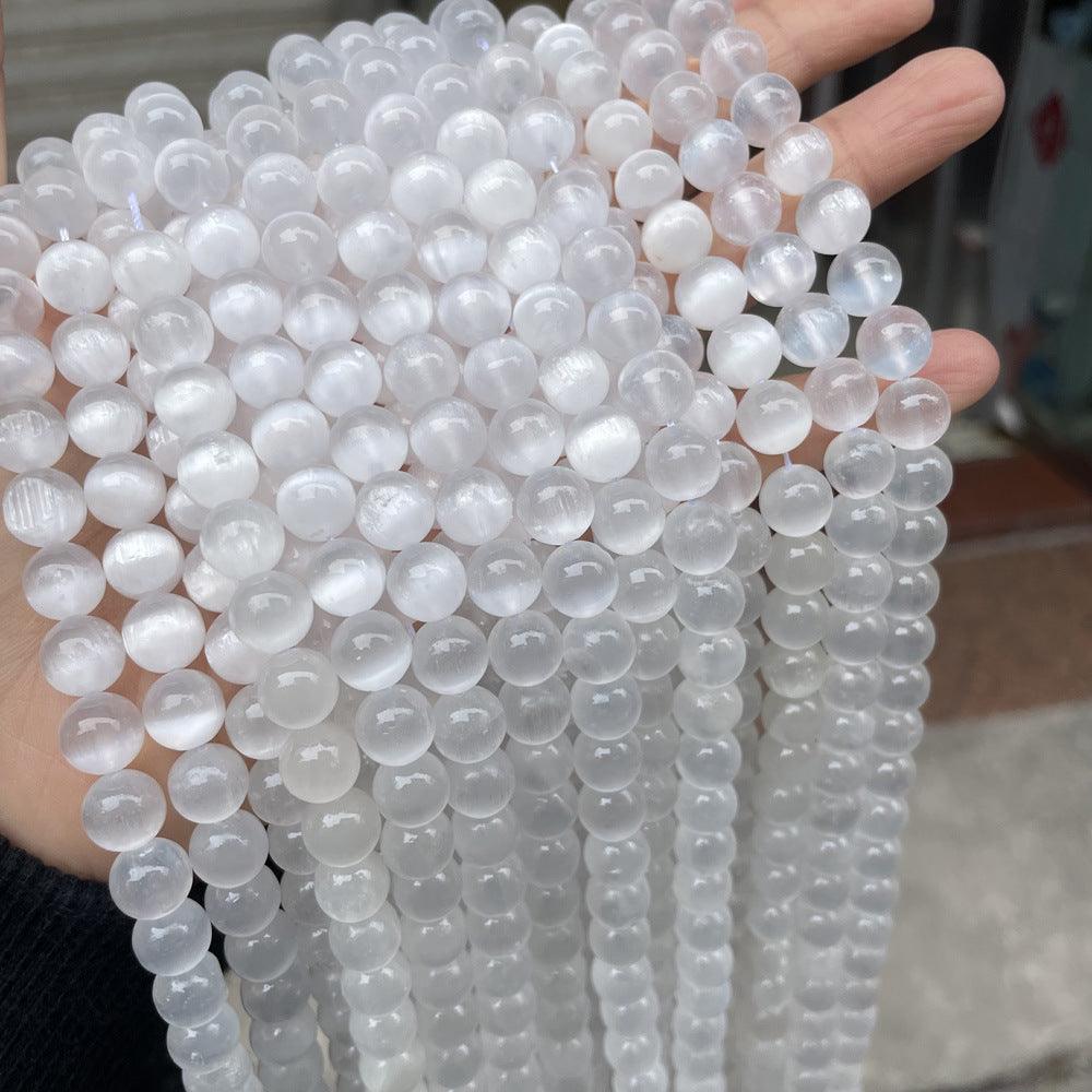 8/10mm Selenite beads Wholesale - Free Shipping Over 300USD - Price at $ 6.60 /pc