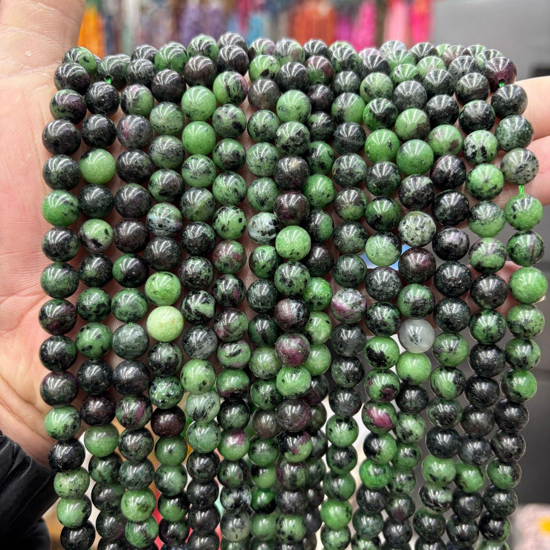 8/10mm Ruby Zoisite beads Wholesale - Free Shipping Over 300USD - Price at $ 2.20 /pc