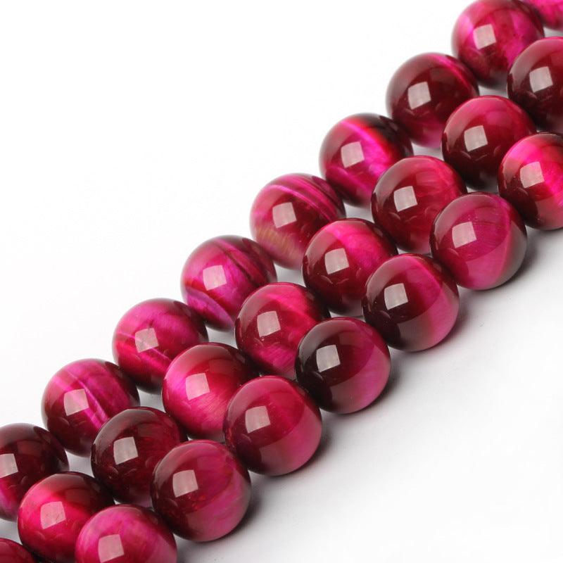 8/10/12mm Rose Pink Tiger Eyes Beads Wholesale - Free Shipping Over 300USD - Price at $ 13.00 /pc
