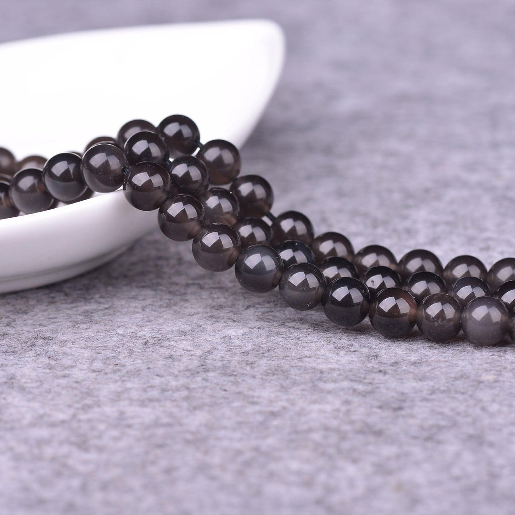 8/10/12mm Apache Tears obsidian Beads Wholesale - Free Shipping Over 300USD - Price at $ 9.00 /pc