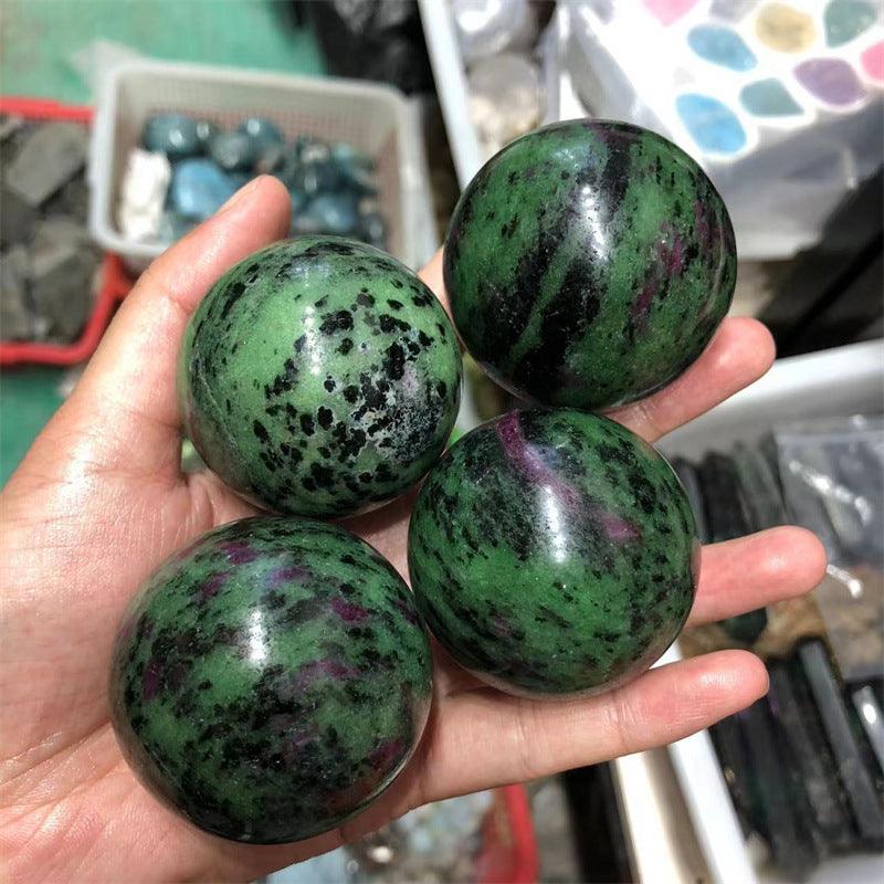 4-8cm Ruby Zoisite sphere Wholesale - Free Shipping Over 300USD - Price at $ 48.50 /pc