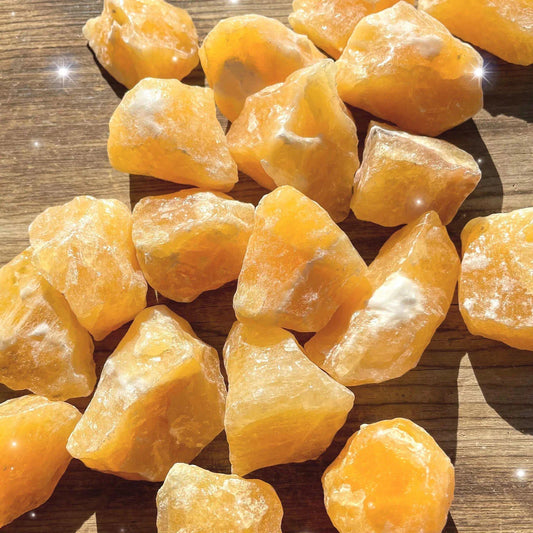 2-4cm orange calcite raw 1kg