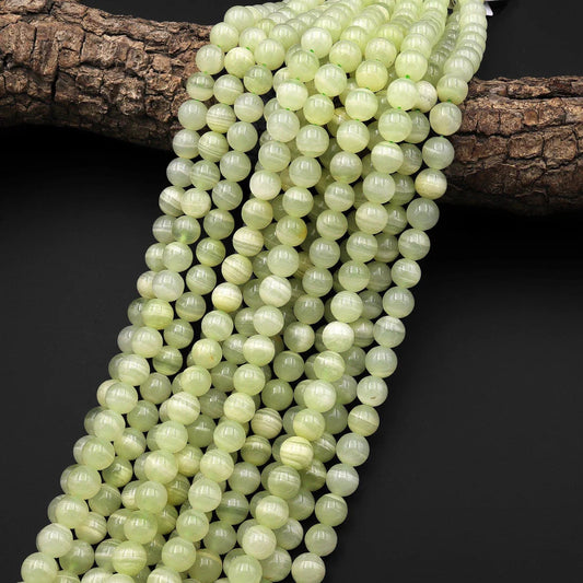 8/10MM green calcite beads
