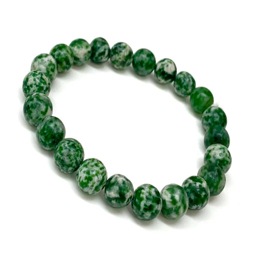 8/10mm green jasper bracelet