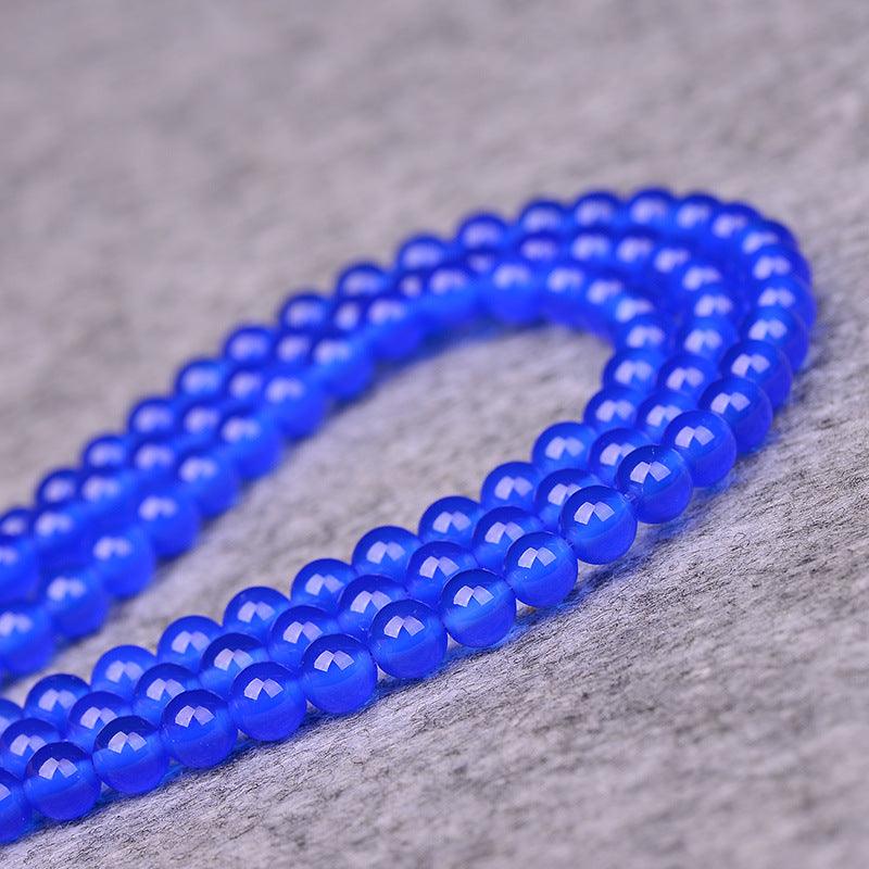 8/10/12mm Blue Carnelian Agate Beads Wholesale - Free Shipping Over 300USD - Price at $ 7.00 /pc