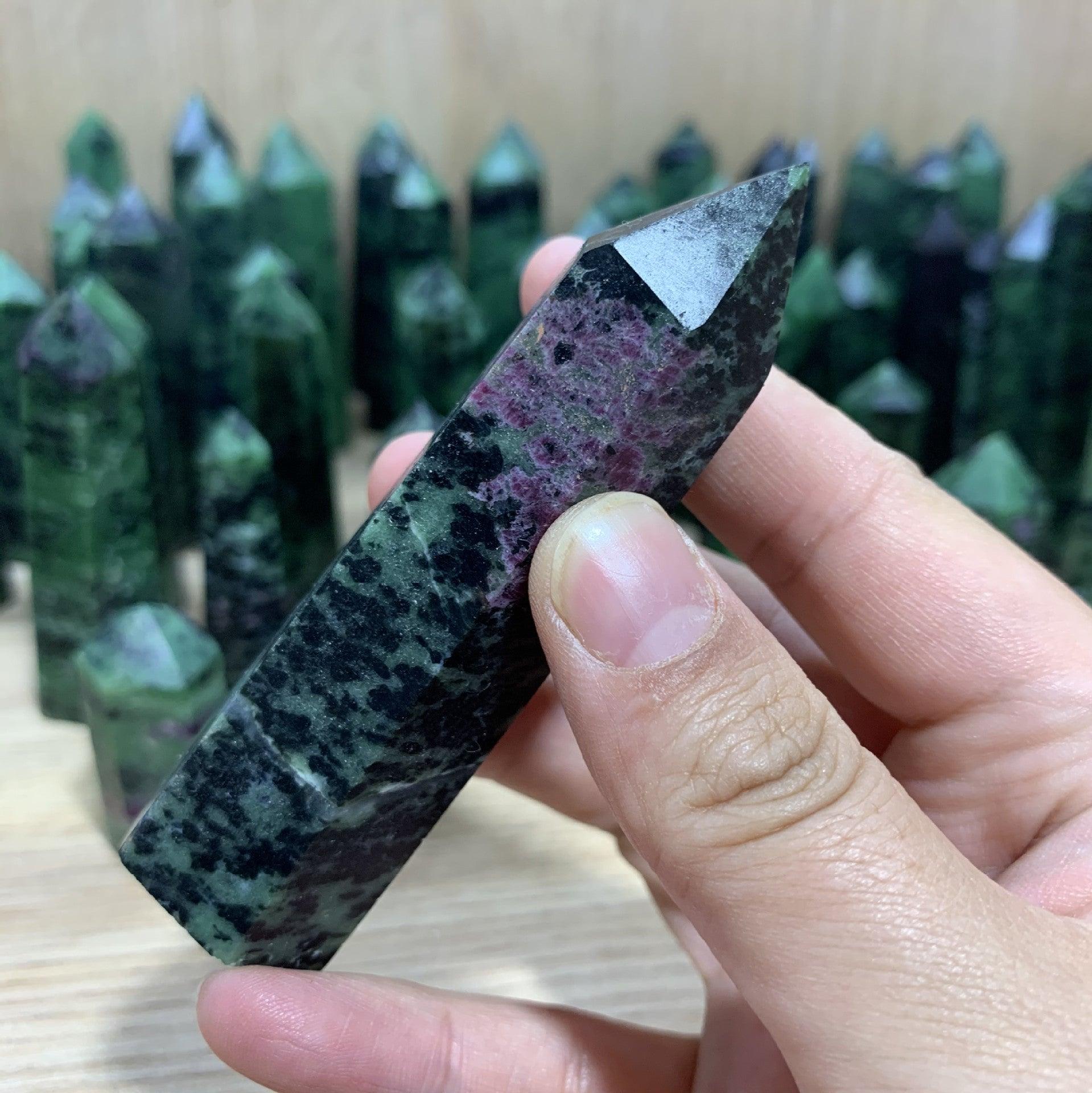 4-8cm Ruby Zoisite tower Wholesale - Free Shipping Over 300USD - Price at $ 48.50 /pc