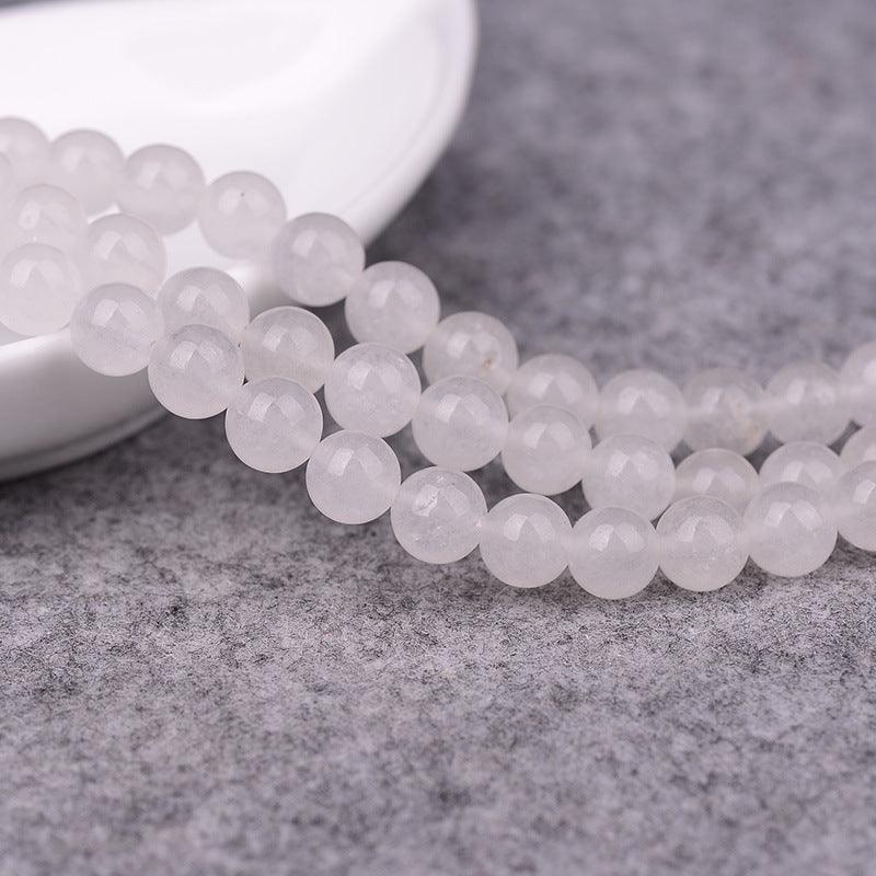 8/10/12mm White jade Beads Wholesale - Free Shipping Over 300USD - Price at $ 4.00 /pc